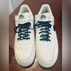 Nike Air Force 1 White and Black Sneakers